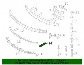 Right front bumper lower reinforcement fang for BMW 4 Series G22 G26 21-25 (without M-type, bumper support, without M4).