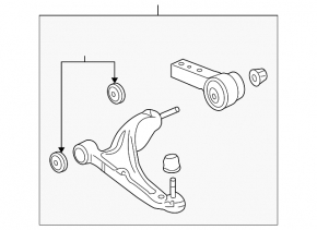 Lower control arm front right Acura MDX 07-13
