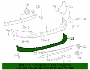 Rear bumper bare lower part Toyota Rav4 2016-2018 rest.