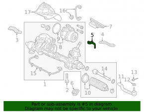 Steering rack bracket rear right Honda Civic X FC 16-21