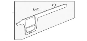 Dashboard cover central VW Passat b8 16-19 USA graphite