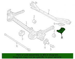 Rear beam bracket right VW Beetle 12-16