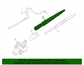 Rear wiper arm BMW i3 14-20