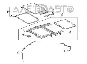 Sunroof assembly Lexus CT200h 11-17 gray curtain, dry cleanable
