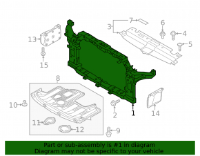 TV panel radiator Kia Soul 14-17 complete