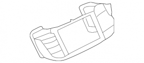 Front panel air duct deflector central Infiniti QX50 19- with overlay