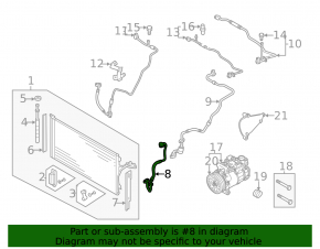 Air conditioning pipe Audi Q7 4L 10-15