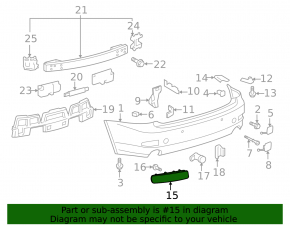 Right rear bumper reflector for Lexus IS250 IS300 IS350 06-13