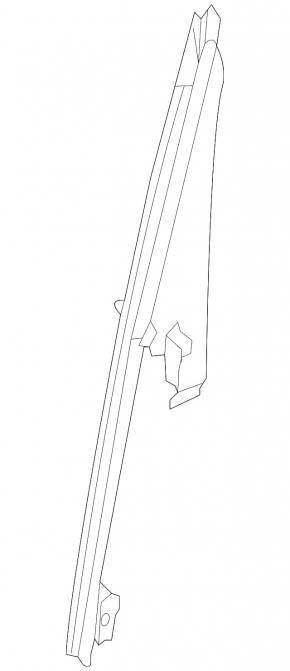 Rear left door glass guide Nissan Pathfinder 13-20 without plug triangle