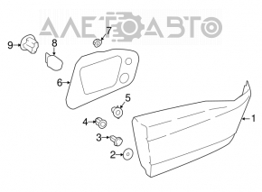 Light inside trunk lid right Subaru Impreza 4d 17-23 GK