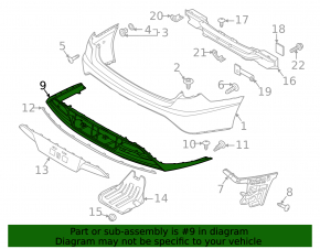 Rear Bumper Lip Hyundai Sonata 20-22 SE