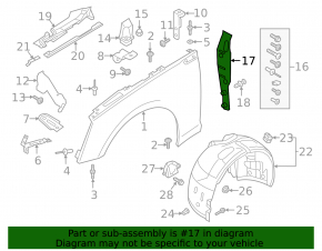 Wing seal door-wing left Audi A5 F5 17-