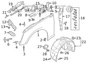 Wing seal door-wing left Audi A5 F5 17-