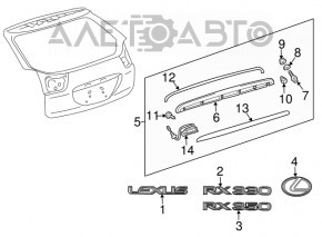 Lexus Emblem Tailgate Lexus RX300 RX330 RX350 RX400h 04-09