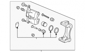 Front left caliper assembly for Mazda CX-3 16-21 AWD