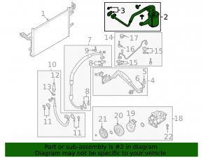 Air Conditioner Hose with Dryer Ford Flex 09-12