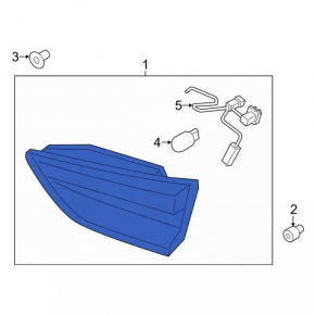 Inner tailgate light left Ford Escape MK4 20-22