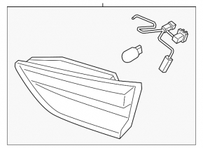 Inner tailgate light left Ford Escape MK4 20-22