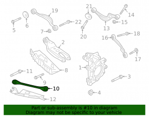 Lower rear left front transverse control arm for Porsche Cayenne 19-26