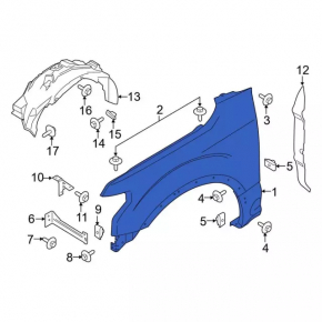 Front right fender Ford F-150 15-20