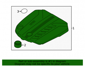 BMW X5 F15 14-18 3.0D Engine Cover