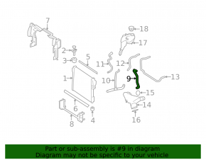 Upper cooling hose for Mercedes W221