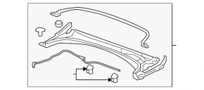 Plastic windshield wiper grille for a Cadillac ATS 13-19