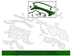 Plastic windshield wiper grille for a Cadillac ATS 13-19