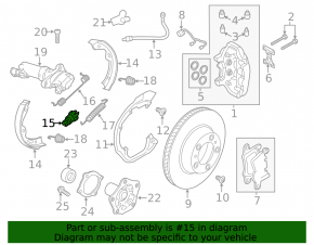 Parking brake mechanism rear left Porsche Panamera 10-16 set