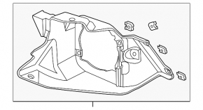 Bracket fog light right Honda CRV 12-14 prerest