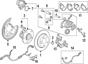 Rear left hub Honda Civic XI FE/FL 22-26
