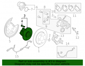 Rear left hub Honda Civic XI FE/FL 22-26