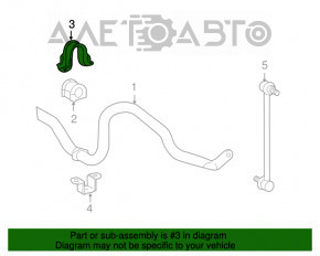 Rear stabilizer mounting bracket left Toyota Highlander 14-19