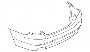 Bare rear bumper BMW 5 F10 11-13 for parking sensors