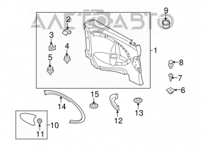 Rear seat trim left Mini Cooper Clubman R55 07-14 black