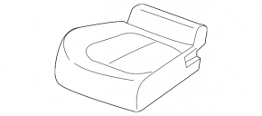 Rear seat cushion upholstery, 2nd row, right, BMW X1 F48 16-22, beige leather, Sensatec, Oyster