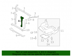 Subaru b9 Tribeca hood latch plate