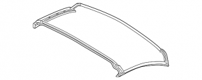 Seal for central part of folding roof with moldings BMW 4 F33 14-20 convertible, glossy black