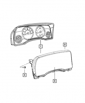 Instrument cluster Jeep Patriot 11-17 109k