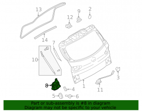 Subaru b9 Tribeca trunk lid lock