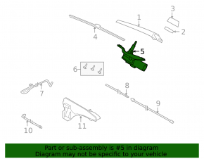 Rear wiper linkage with motor for BMW X5 E70 07-13