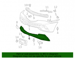 07-09 Acura MDX Front Bumper Lip