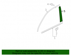 Acura MDX 14-20 front left side door trim
