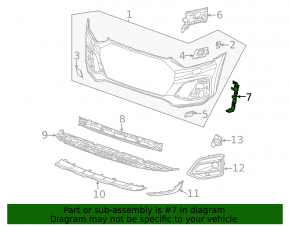 Front bumper mount right Audi Q5 80A 21-24