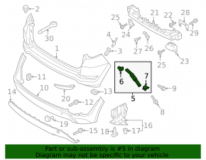 Right front bumper bracket for Hyundai Tucson 16-18