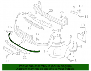 Hyundai Palisade 20-22 front bumper lip