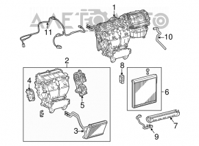 Toyota Highlander 14-19 Evaporator with Temperature Sensor