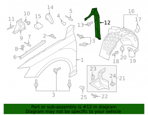 Wing seal door-wing left Audi Q3 8U 15-18