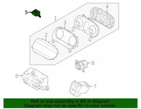 Kia K5 21-24 black interior trunk release button