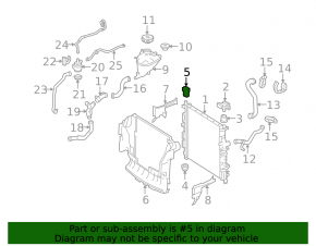 Upper left radiator support Mercedes X164 GL